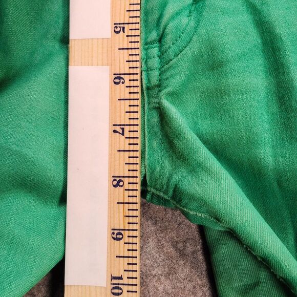 Prana Womens Kara Jean 10/30 Green Denim Stretch Cuffed Organic Cotton Soft Fade - Picture 9 of 16